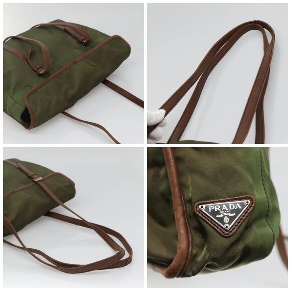 PRADA Tote Bag nylon metal Yellow Gold Auth bs28696 - Picture 16 of 16